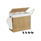 Wäschereikorb - mit abnehmbarem Deckel - natürliche Farbe