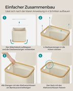 Wäschereikorb 90 Liter mit abnehmbarer Wäschebeutelcreme weiß