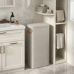 Wasmand - 65 liter - 39 x 22 x 75 cm - met deksel en handvatten - beige - maximaal 10 kg