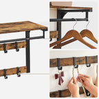 Wandbedeckungsregal mit Metallrahmen-Vintage-BROW-Zweiten