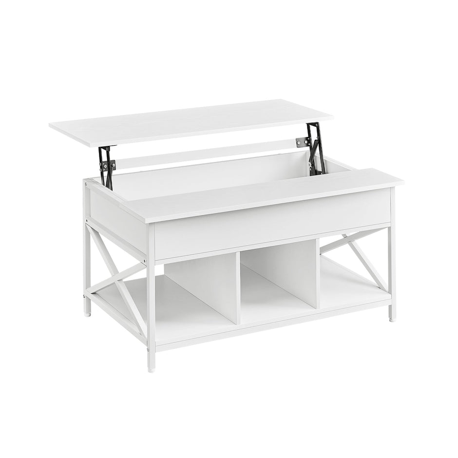 Couchtisch - Wohnzimmertisch - mit verstecktem Lagerraum - Vintage Brown -black