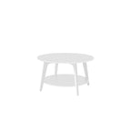 Runder Couchtisch - 2 Level - mit Stauraum - 80 x 45 cm - Nebelgrau