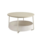 Couchtisch mit Korb aus Tintenschwarz und Leigrijze Stoff