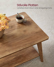 Salontafel - 100 x 55 x 45 cm - 2 planken - aardbruin