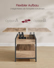 Couchtisch mit Schubladen 50 x 120 cm Kamelbraun-ink-schwarz