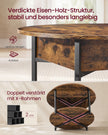 Salontafel - In Hoogte Verstelbaar met Verborgen Stauraum - Vintagebruin en inktzwart - 80 x 45 cm