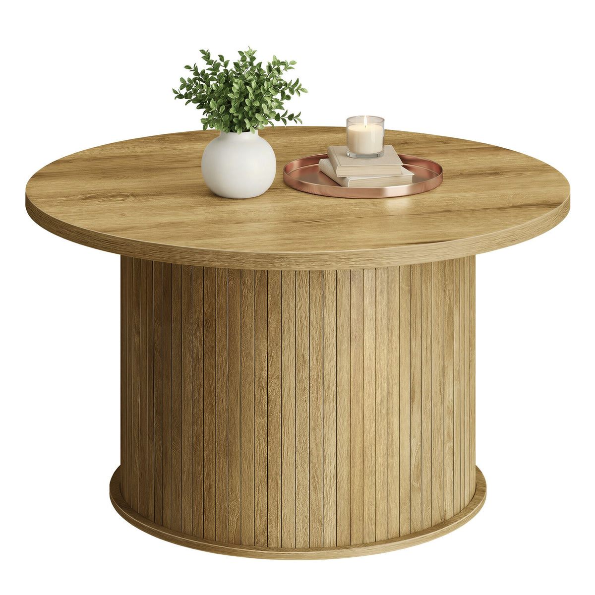 Salontafel - Rond - Naturelbruin - 80 cm d, 45 cm H