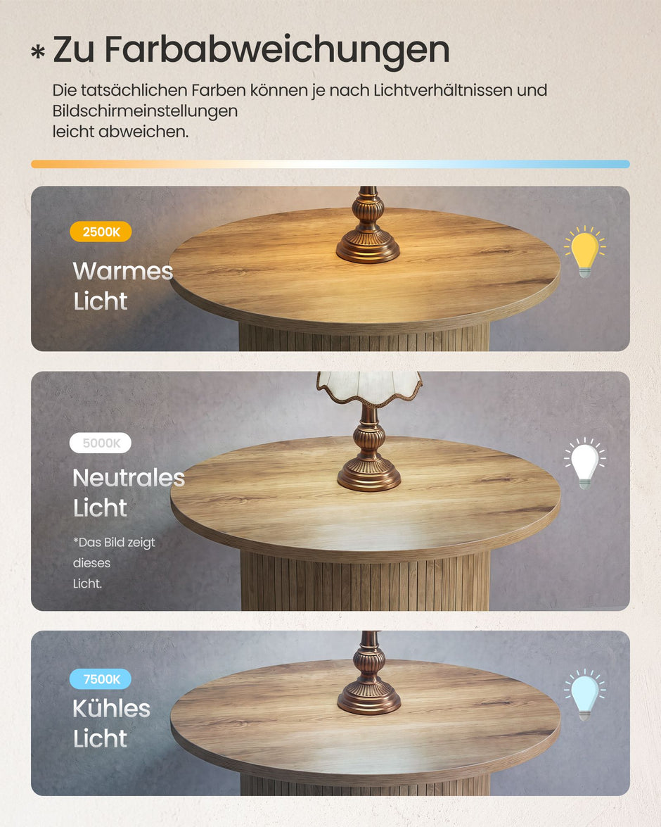 Salontafel - Rond - Naturelbruin - 80 cm d, 45 cm H