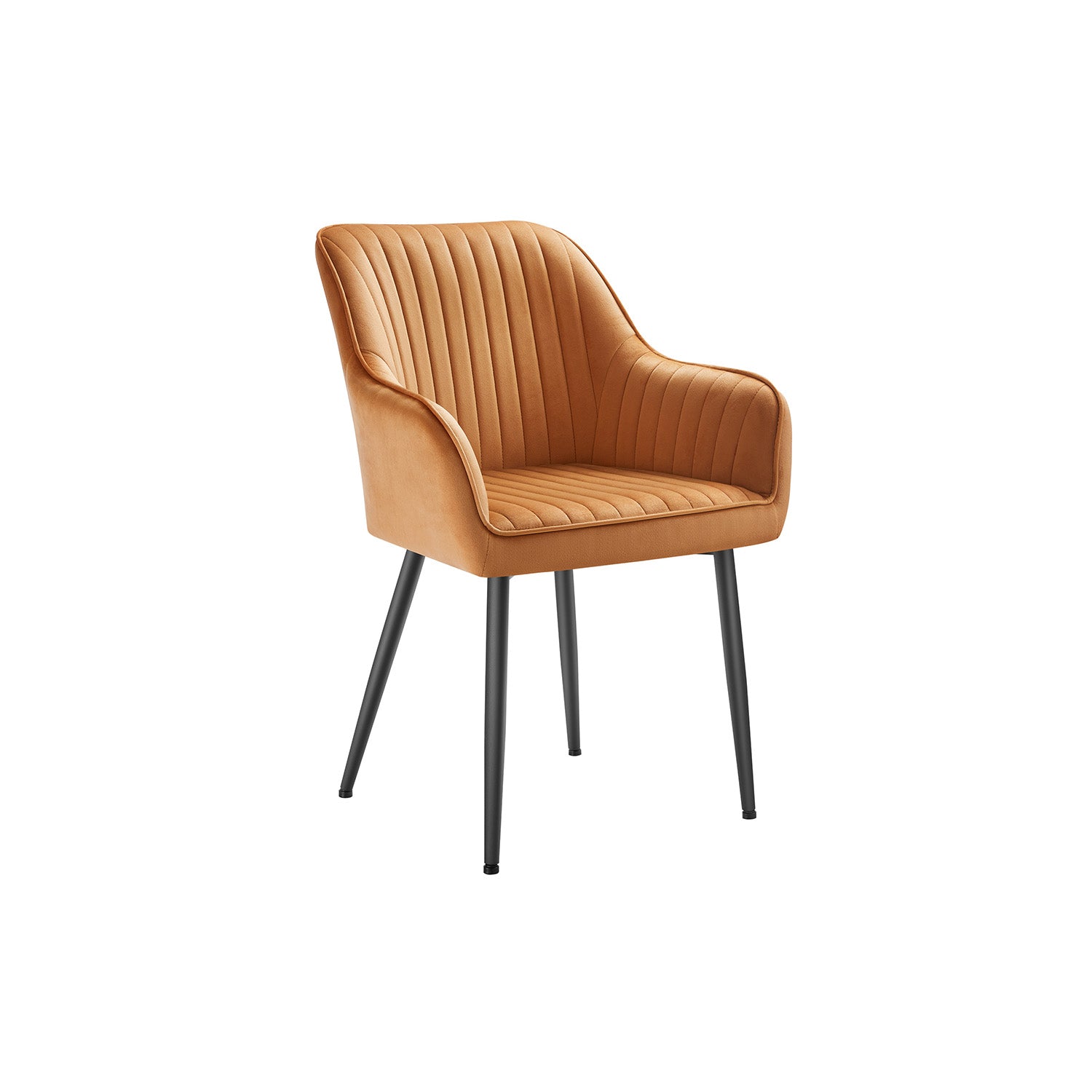 Speisesaal Stuhl-Armlehnen, Karamellbraun Tinte schwarz