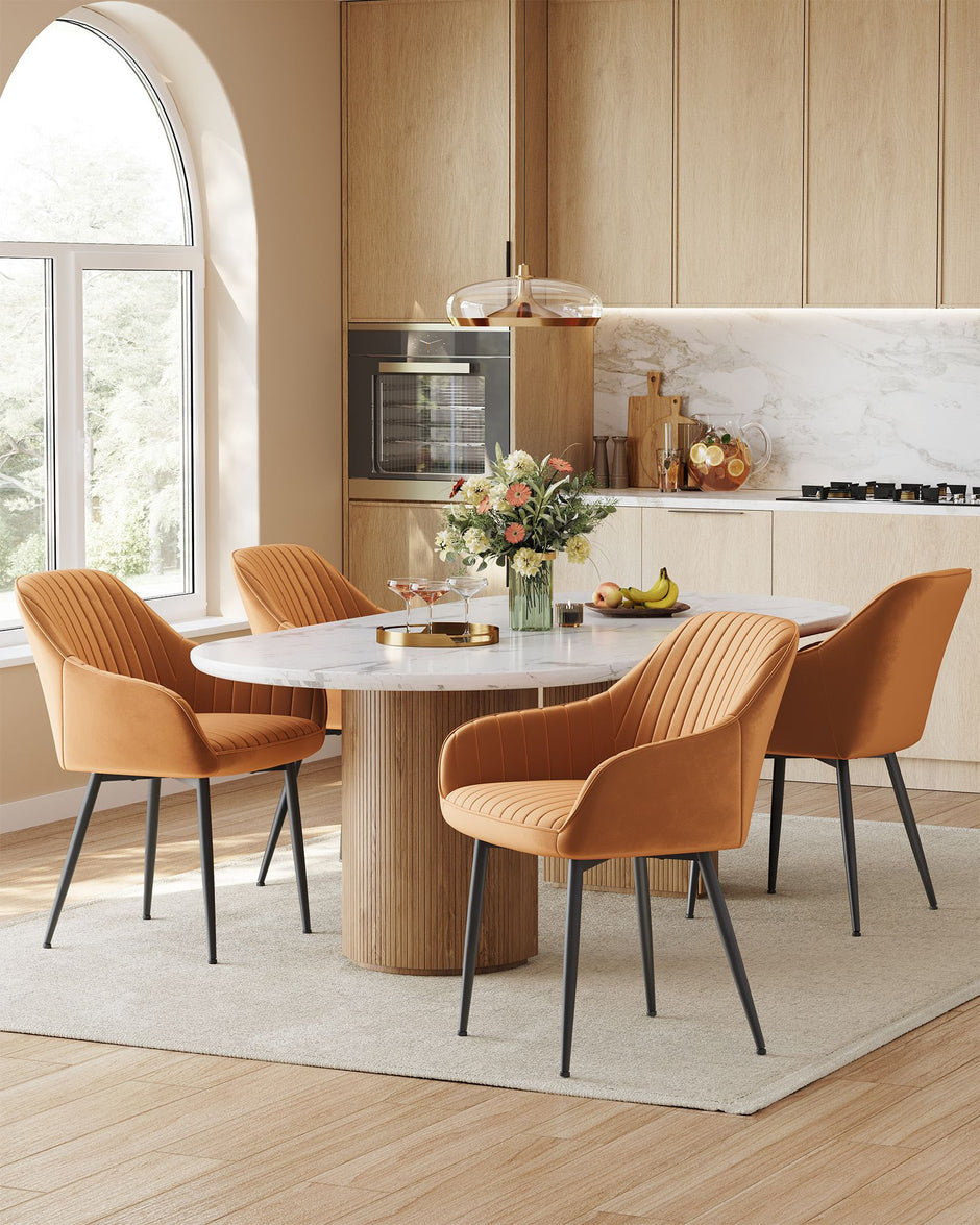 Speisesaal Stuhl-Armlehnen, Karamellbraun Tinte schwarz