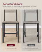 Esszimmerstühle Set von 2 Grayy gemischtem Matt Grey