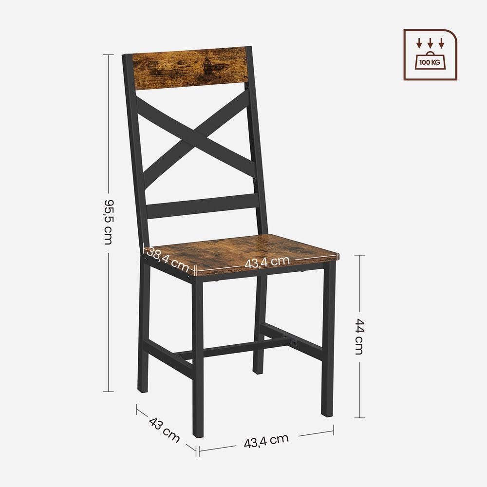 Speisesaalstühle - Wohnzimmerstühle - 2 - für Esszimmer - Braun