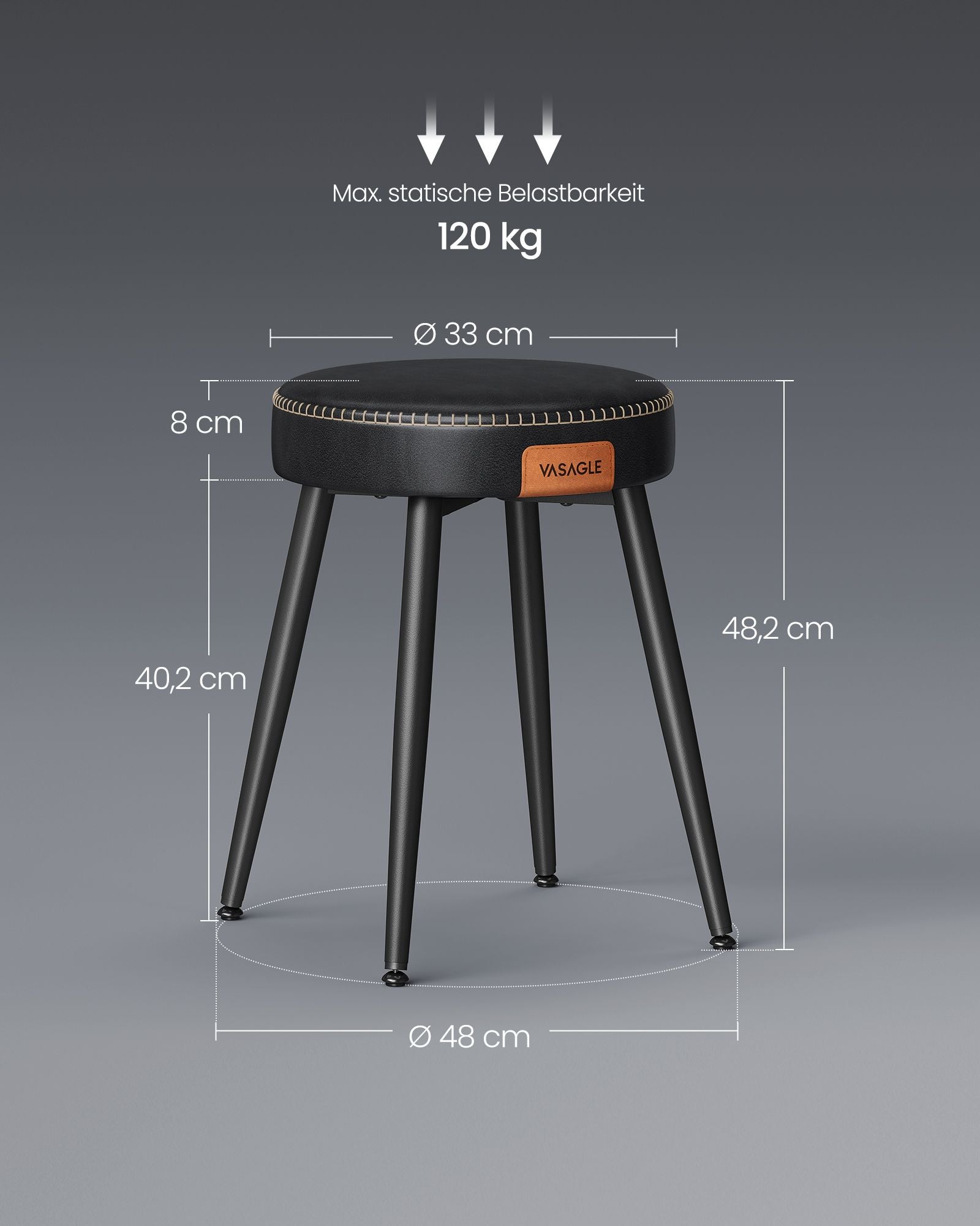 Speisesaalstühle - 2 - Ekho -Kollektion - Tinte -Black