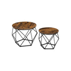 Kaffeetische - 2 - Industrial - Vintage Brown/Schwarz