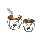 Kaffeetische - 2 - Industrial - Vintage Brown/Schwarz
