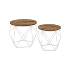 Kaffeetische - 2 - Industrial - Vintage Brown/Schwarz
