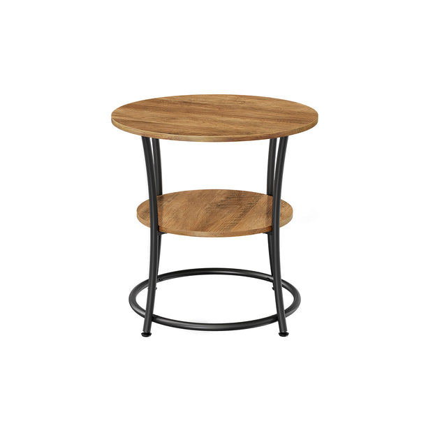 Beistelltisch mit 2 Regalen und Stahlrahmen