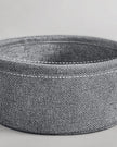 Ronde Bijzettafel – Met Stoffen Opbergmand – Ø 45 cm – Duifgrijs en Leigrijs