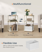 Moderner Seitentisch - 3 Storage Boards - Natural Beige