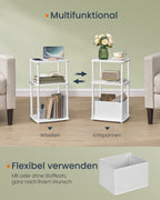 Seitentisch mit 3 Regalen - 30 x 34 x 58 cm, Schneewittchen