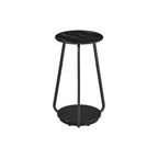 Seitentisch mit 2 Levels und Black Marmor Glass Top