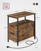 Nachttisch mit Schublade - Moderner Beistelltisch für Schlafzimmer oder Wohnzimmer (3)