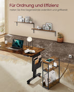 Seitentisch-3 Regale-Narrow-Vintage-Brown-Ink-Schwarz