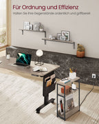 Beizertisch-3 Regale-Narrow-Brege Spotted-Ink Black Schwarz