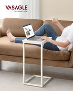 C-förmiger Beistelltisch mit stabilem Metallrahmen