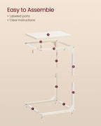 C-förmiger Beistelltisch mit stabilem Metallrahmen