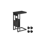 C-förmiger Beistelltisch-Storage Bag-Ebony Schwarz