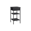 Nachttisch - Beistelltisch - mit Schubladen und 2 Regalen - 35 x 35 x 70 cm - Vintage Braun/Schwarz