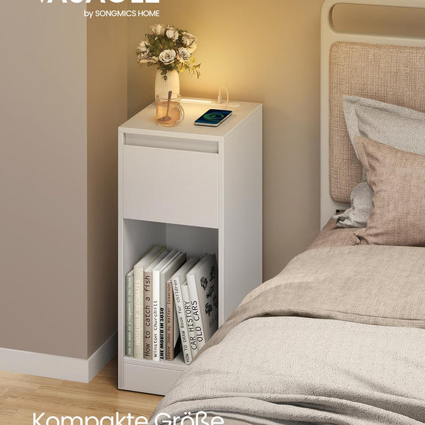 Nachttisch - LED -Beleuchtung - USB -Anschlüsse - Schublade