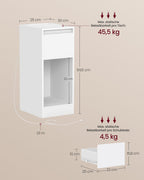 Nachttisch - LED -Beleuchtung - USB -Anschlüsse - Schublade