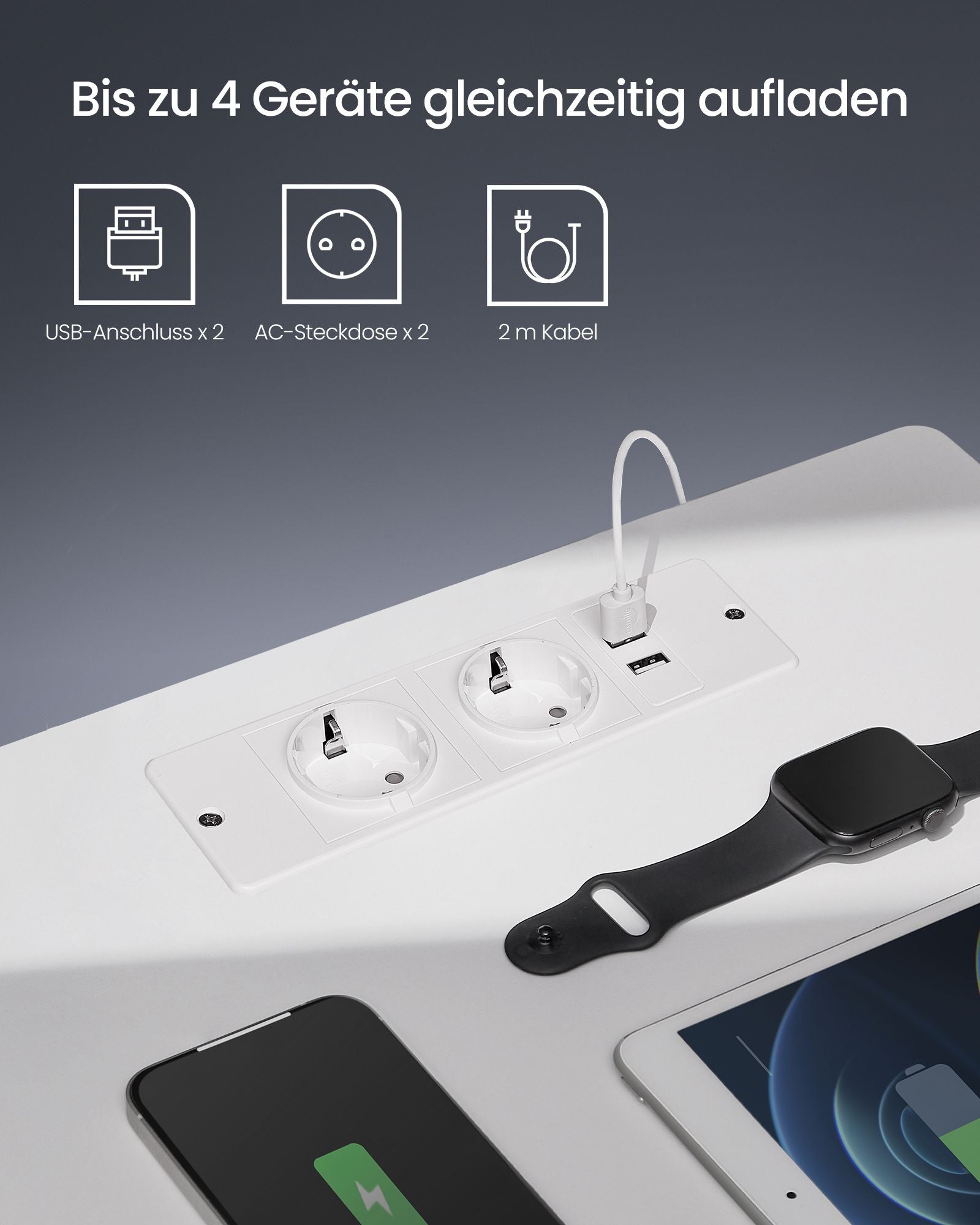 Nachttisch mit LED -Beleuchtung moderner Wolkwit