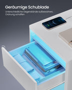 Nachttisch mit LED -Beleuchtung moderner Wolkwit