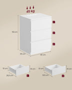 Seitentisch - mit 2 Sockets - Schlafzimmer - Wolkwit