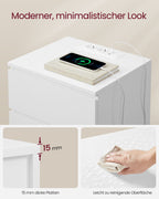 Seitentisch - mit 2 Sockets - Schlafzimmer - Wolkwit
