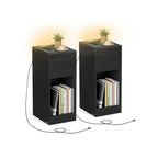 Nachttisch - LED -Beleuchtung - USB -Anschlüsse - Schublade - Modell 4