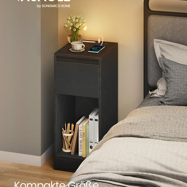 Nachttisch - LED -Beleuchtung - USB -Anschlüsse - Schublade - Modell 3