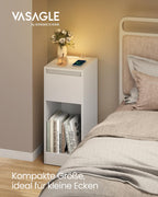 Nachttisch - LED -Beleuchtung - USB -Anschlüsse - Schublade - Modell 4