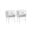 Nachttisch -Set von 2 mit Schubladen und Brett