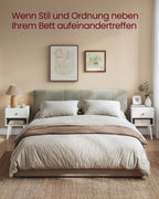 Nachttisch -Set von 2 mit Schubladen und Brett