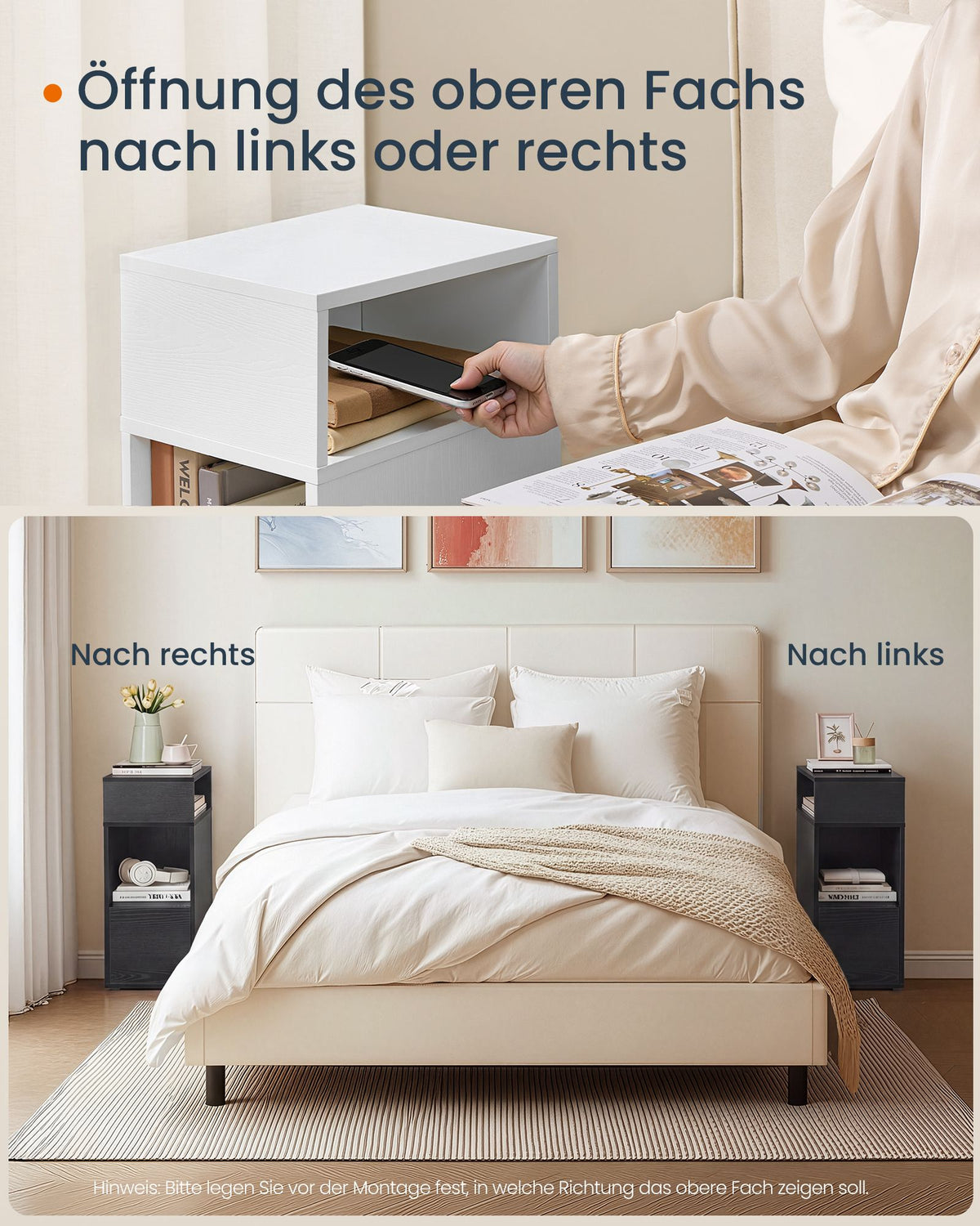 Nachtkastje - Met Lade - Ebbenhoutzwart - 30 x 25 x 59,4 cm