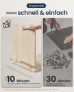 Nachtkastje - Met Lade - Travertijnbeige - 30 x 25 x 59,4 cm