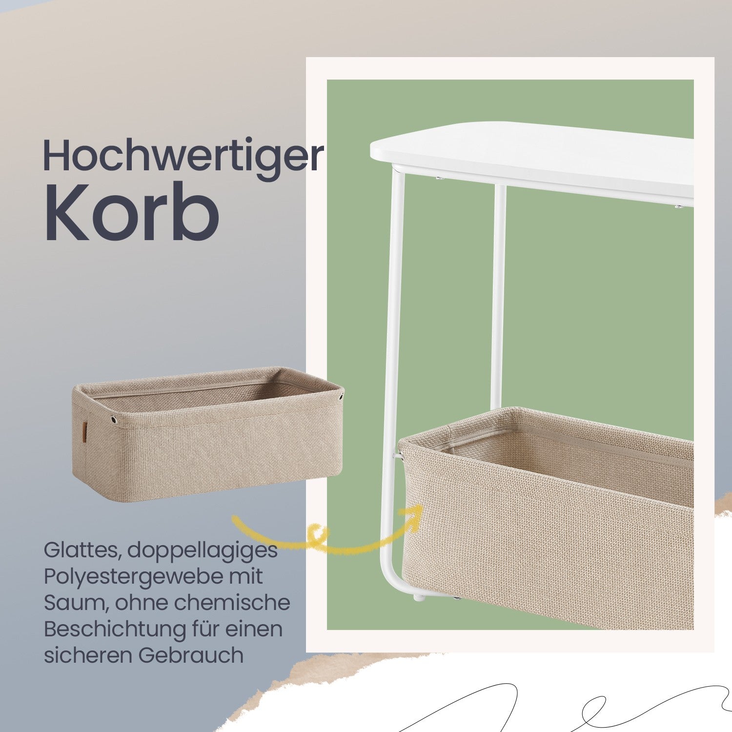 Quadratischer Beistelltisch, kleiner Tisch, kleiner Couchtisch