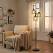 Staande lamp - 29 x 32 x 176,5 cm - 3 E27 fittingen - zwart - 4 kg
