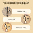 Staande lamp - 29 x 32 x 176,5 cm - 3 E27 fittingen - zwart - 4 kg