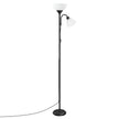 Vloerlamp - Met Verstelbare Leeslamp - 176 cm - Matzwart
