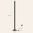 Vloerlamp - LED - Dimbaar - Zwart - 18 x 139,4 cm